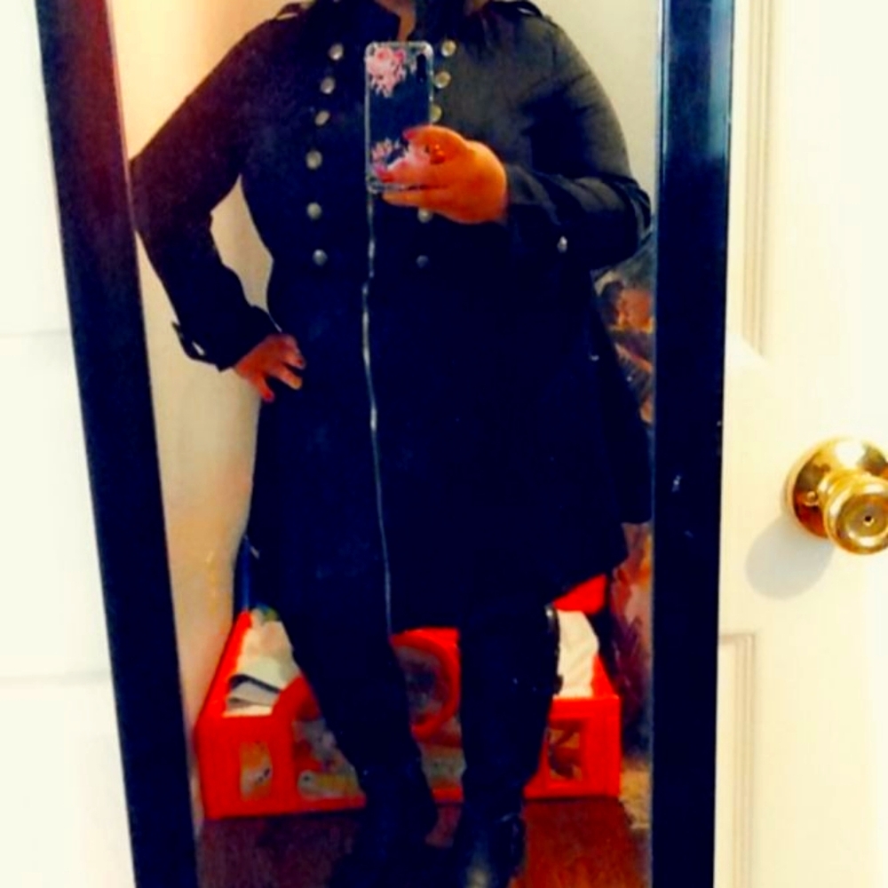 Rosegal Black Military Style Blazer